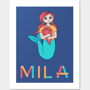 School Enrollment Mermaid Mila Posters and Art